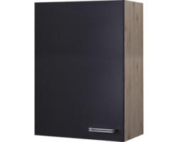 Hängeschrank Flex Well Santo anthrazit/San Remo Eiche hell 60x89x32 cm mit Drehtür