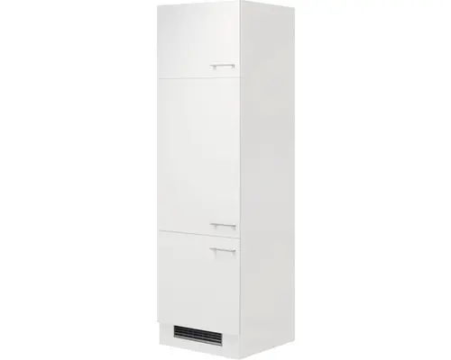 Kühlumbauschrank Flex Well Lucca weiß 60x200x57 cm mit Drehtür