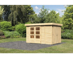 Gartenhaus Karibu Karola 3 inkl. Anbauschrank 319x217 cm natur