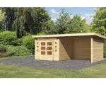Hornbach Gartenhaus Konsta Landau 6 mit Schleppdach 3,2 m, Rück- und Seitenwand 612x303 cm natur