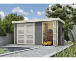 Hornbach Gartenhaus Karibu Elmar 404x217 cm terragrau