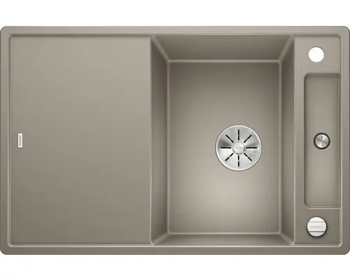 Spüle Blanco Axia III 45 S 510x780 mm mit Esche-Compound-Brückenschneidbrett tartufo