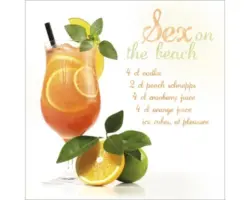Glasbild Sex On The Beach 50x50 cm GLA1162