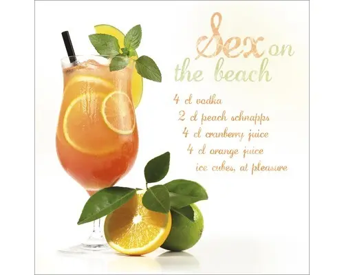 Glasbild Sex On The Beach 50x50 cm GLA1162