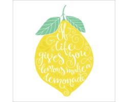 Glasbild Lonely Lemon 20x20 cm GLA1895