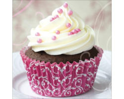 Glasbild Rosa Muffin I 30x30 cm GLA275