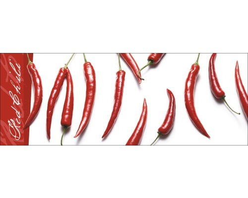 Glasbild Red Chili 50x125 cm GLA433