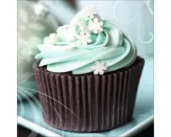 Glasbild Brown Muffin 20x20 cm GLA444