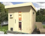 Hornbach Saunahaus Weka Kuopio inkl.9 kW Ofen u.ext.Steuerung mit Holztüre und Isolierglas wärmegedämmt