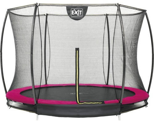 Trampolin EXIT Silhouette Ground 244 + Netz rosa