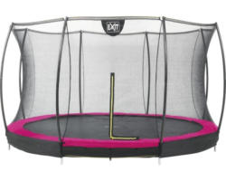 Trampolin EXIT Silhouette Ground 366 + Netz rosa