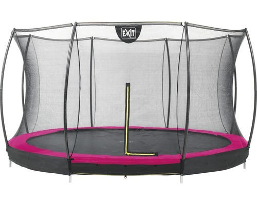 Trampolin EXIT Silhouette Ground 427 + Netz rosa