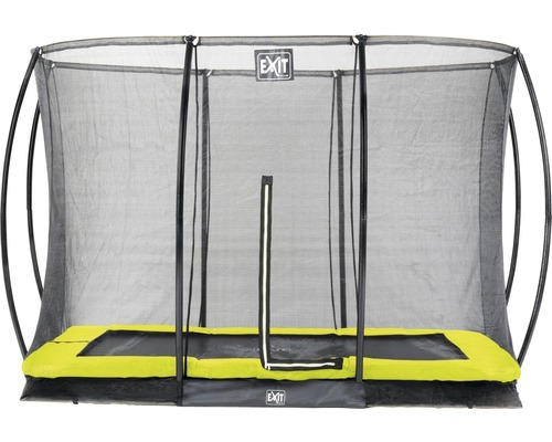 Trampolin EXIT Silhouette Ground eckig 214x305 cm Netz lime