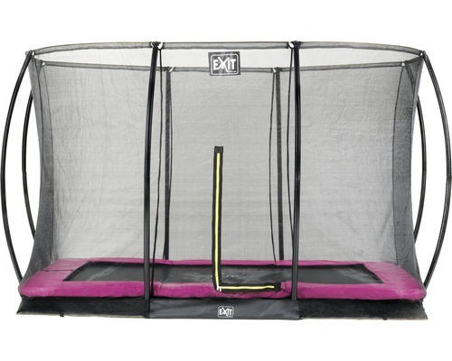 Trampolin EXIT Silh Grou Eckig 214+Netz rosa