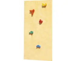 Kletterwand AKUBI Classic mit 5 Klettersteinen natur