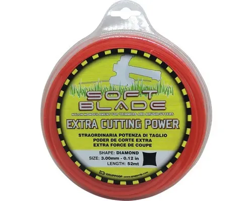 Trimmerfaden Soft Blade Extra Cut diamantgeschärfte Kanten 3,00mm/52mt