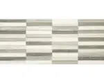 Hornbach Keramik Dekorfliese Egeo Muretto 25,0x60,0 cm weiß aluminium grau matt