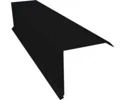 PRECIT Kantenwinkel für Metallziegel Big Stone Tiefschwarz RAL 9005 1000 x 95 x 100 mm