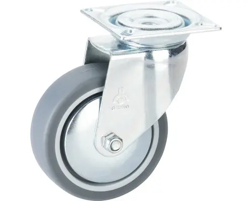 Tarrox Transport-Geräte-Lenkrolle, bis 55 kg, 100 x 124 x 25 mm