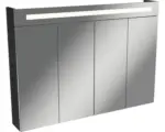Hornbach LED-Spiegelschrank Fackelmann Lino 4-türig 110x78,5 cm braun