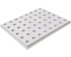 Gipskartonplatte Knauf Cleaneo® Akustik® UFF 10/23R 1196x2001x 12,5 mm, kartongrau