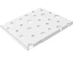 Gipskartonplatte Knauf Cleaneo® Akustik® UFF 10/16/22R 1200x2000x 12,5 mm, kartongrau