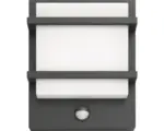 Hornbach LED Wandleuchte Petronia 12 W 1200 lm 2700 K warmweiß IP44 mit IR Bewegungsmelder anthrazit