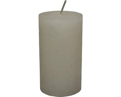 Stumpenkerze Rustic Ø 6,8 H 12 cm weiß