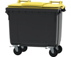 4-Rad Abfall- und Wertstoffbehälter MGB 660l grau/gelb