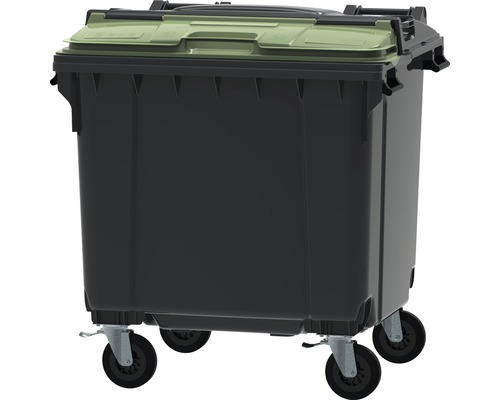 4-Rad Abfall- und Wertstoffbehälter MGB 1100l Split Lid grau/grau/grün