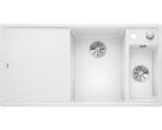 Hornbach Spüle Blanco Axia III 6 S rechts 510x1000 mm mit Esche-Compound-Brückenschneidbrett weiß