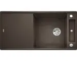Hornbach Spüle Blanco Axia III XL 6 S reversibel 510x1000 mm mit Esche-Compound-Brückenschneidbrett cafe