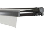 Hornbach SOLUNA Halbkassettenmarkise Comfort 3x2,5 Stoff Dessin U190 Gestell DB703 dunkelgrau Antrieb rechts inkl. Kurbel