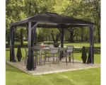 Hornbach Pavillon SOJAG Verona 10x10 mit Moskitonetz 279 x 279 cm anthrazit