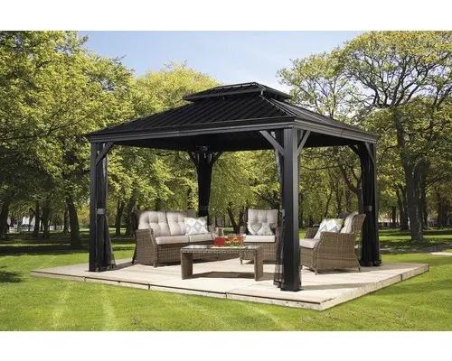 Pavillon SOJAG Messina 10x12 mit Moskitonetz 353 x 288 cm anthrazit
