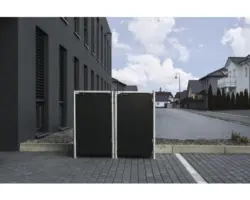 Mülltonnenbox HIDE Kunststoff 139,4x80,7x115,2 cm schwarz