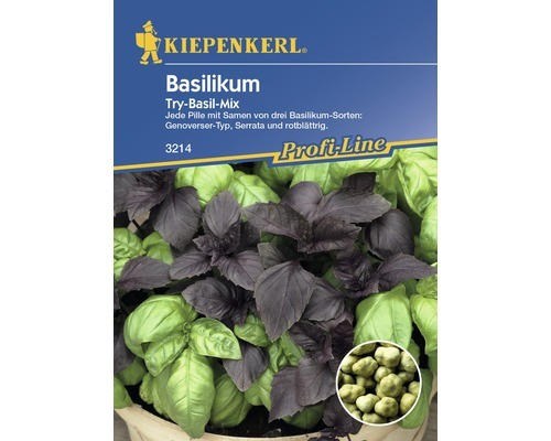 Kräutersamen Kiepenkerl Basilikum 'Try-Basil-Mix' Saatpillen