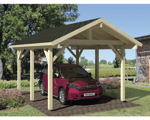 Einzelcarport Palmako Robert 11,7 m² 359x510 cm natur