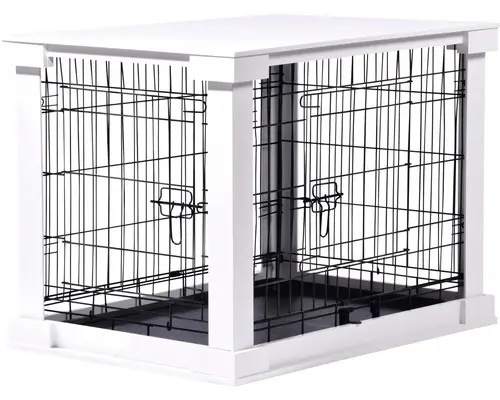 Haustierbox mit Tischfläche 83x55x59 cm weiß