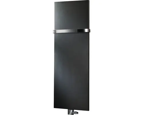 Designheizkörper Schulte London H03202072 1800x608 mm pearl schwarz mit Mittelanschluss und ohne Handtuchhalter