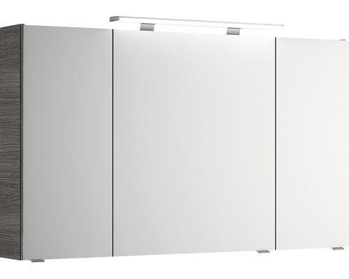 LED-Spiegelschrank Pelipal Xpressline 4010 3-türig 120x70,3x17 cm graphit