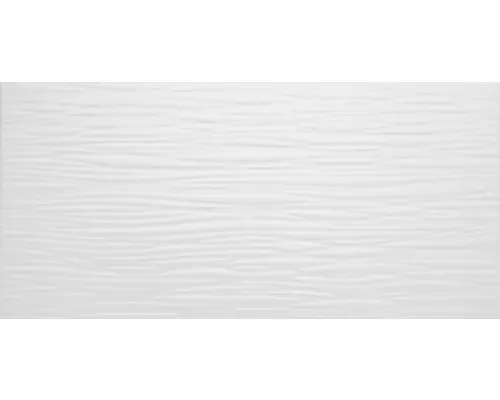 Steingut Dekorfliese Nora 25,0x50,0 cm weiß glänzend rektifiziert