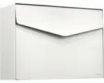 Hornbach MEFA Briefkasten Stahl pulverbeschichtet BxHxT 430x312x178 mm Letter 111 Reinweiß RAL 9010 semimatt ohne Namensschild mit Klappe