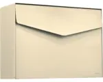 Hornbach MEFA Briefkasten Stahl pulverbeschichtet BxHxT 430x312x178 mm Letter 111 Elfenbein RAL 1014 semimatt ohne Namensschild mit Klappe