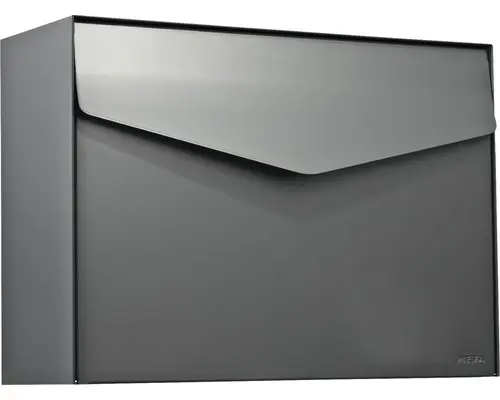 Briefkasten MEFA Letter 111 BxHxT 430x312x168 mm pulverbeschichtet ohne Namensschild basaltgrau RAL 7012