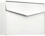 Hornbach MEFA Briefkasten Stahl pulverbeschichtet BxHxT 430x312x110 mm Letter 112 Reinweiß RAL 9010 semimatt ohne Namensschild mit Klappe