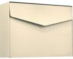 Hornbach MEFA Briefkasten Stahl pulverbeschichtet BxHxT 430x312x110 mm Letter 112 Elfenbein RAL 1014 semimatt ohne Namensschild mit Klappe