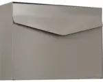 Hornbach MEFA Briefkasten Stahl pulverbeschichtet BxHxT 430x312x110 mm Letter 112 Beigegrau RAL 7006 semimatt ohne Namensschild mit Klappe