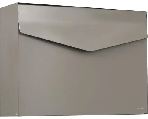 MEFA Briefkasten Stahl pulverbeschichtet BxHxT 430x312x110 mm Letter 112 Beigegrau RAL 7006 semimatt ohne Namensschild mit Klappe