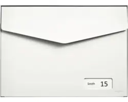 MEFA Briefkasten Stahl pulverbeschichtet BxHxT 430x312x178 mm Letter 113 Reinweiß RAL 9010 semimatt mit Namensschild + Klappe